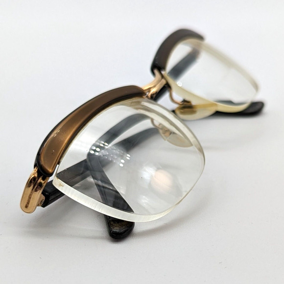 Amor Gold Filled Half Frame Glasses Vintage 1960s Made in France Says 18mm GF main image 12